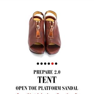 John Fluevog prepare 2.0 TENT open tow platform Sandal